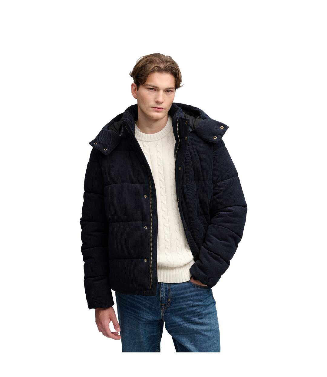 Doudoune à Capuche en velours Superdry Premium Cord Puffer-1
