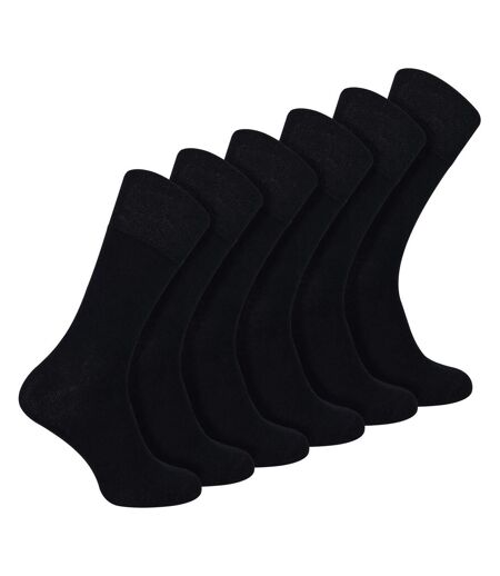 6 Pack Mens Bamboo Non Elastic Socks Soft Breathable Everyday Comfort
