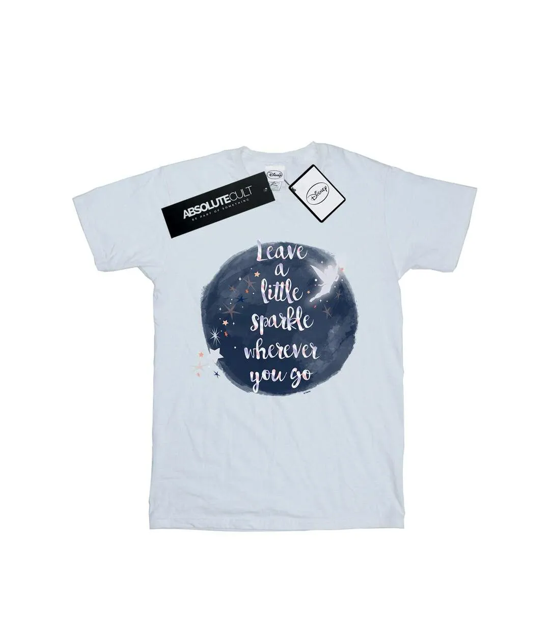Disney Femme/Les femmes Fée Clochette Un peu d'étincelles T-Shirt Boyfriend en coton (Blanc) - UTBI46485-1