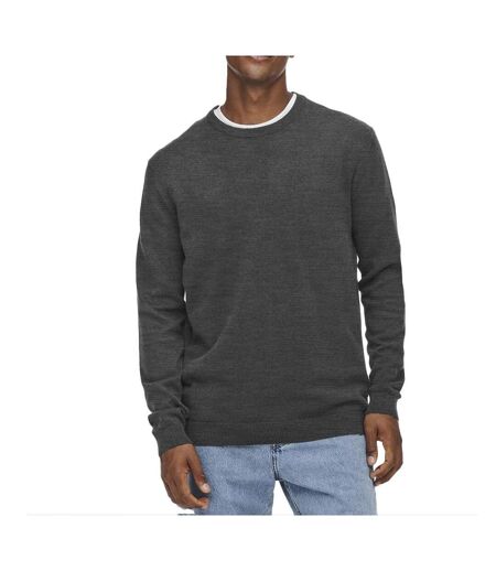 Pull Gris Foncé Homme Only & Sons 12Solid - L