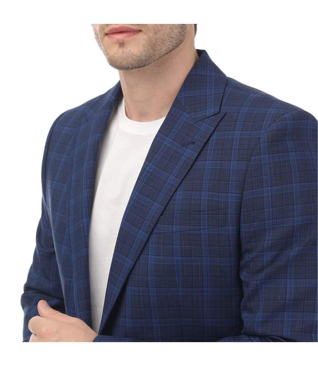 Mens apolloj wool slim blazer blue Ted Baker-3