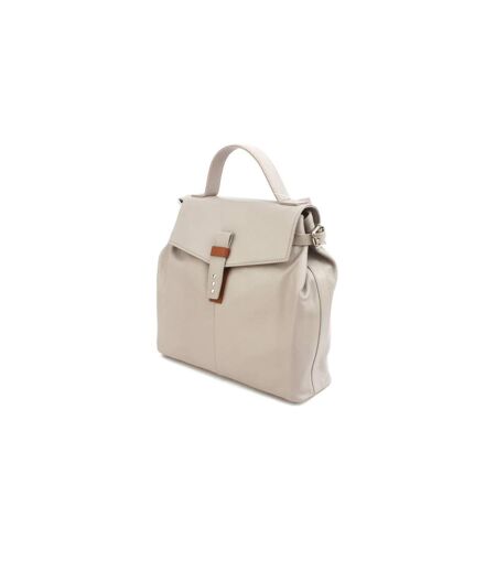 Eastern Counties Leather Katrina Leather Buckle Detail Purse (Ivory/Tan) (One Size) - UTEL390
