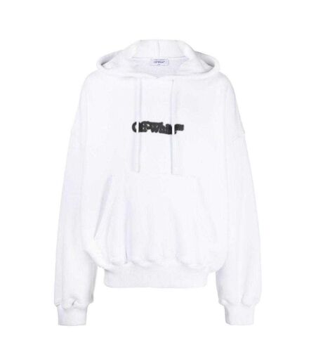 Unisex Adult Blurr Book Oversized Hoodie White Off-White