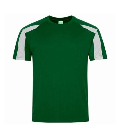 AWDis Cool Mens Contrast Moisture Wicking T-Shirt (Kelly Green/Arctic White)