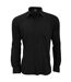 Henbury Mens Wicking Long Sleeve Work Shirt (Black)