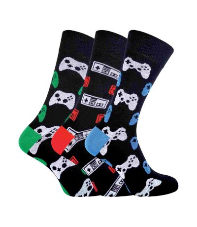 3 Pack Mens Retro Gaming Funky Novelty Video Game Socks