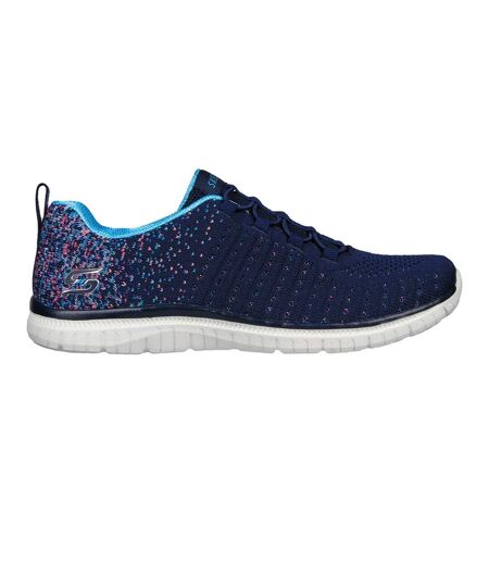 Womens/ladies virtue trainers navy/blue Skechers