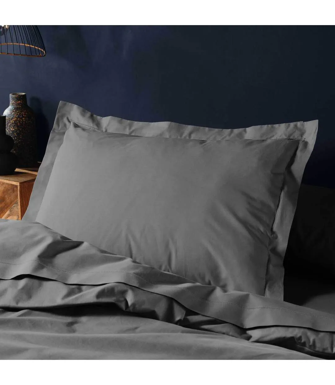 Taie d'Oreiller Lina 50x70cm Anthracite-2