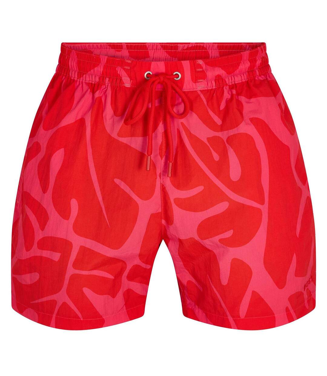 Mens Bari Abstract Swim Shorts Dark Pink Boss-1