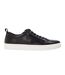 Mens Monk Leather Flat Trainers Black Hugo-1