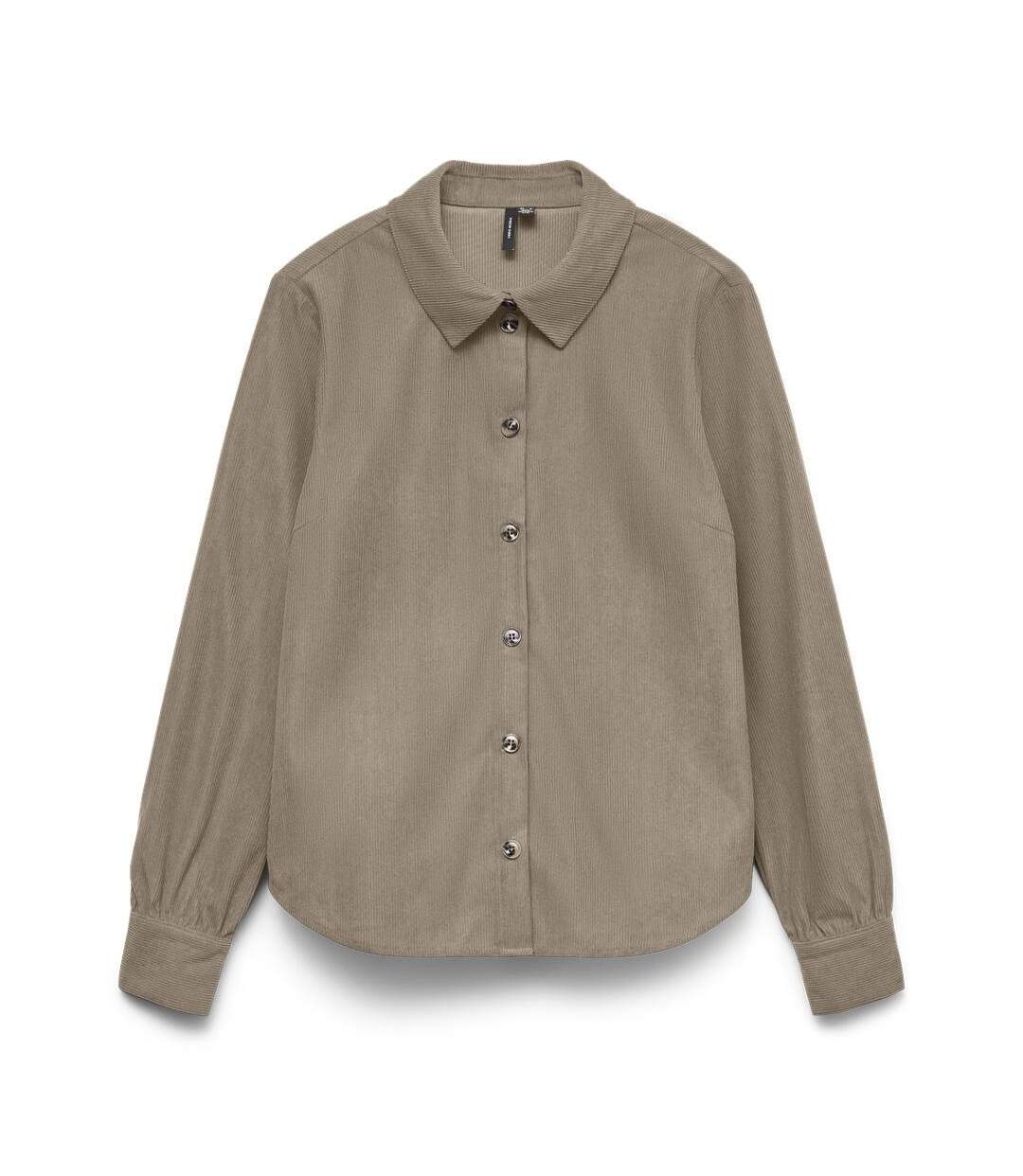 Chemise taupe femme vero moda callie-1