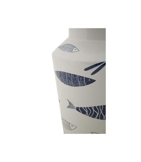 Vase Double en Céramique Poissons 34cm Multicolore