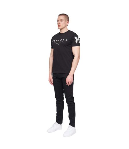 Mens hentyme t-shirt black Henleys