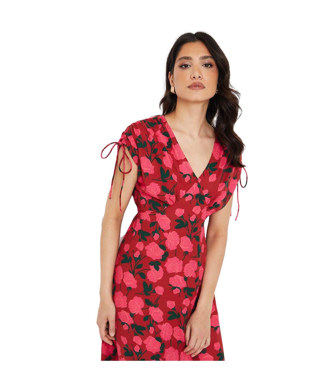 Robe mi-longue femme rouge Dorothy Perkins-4