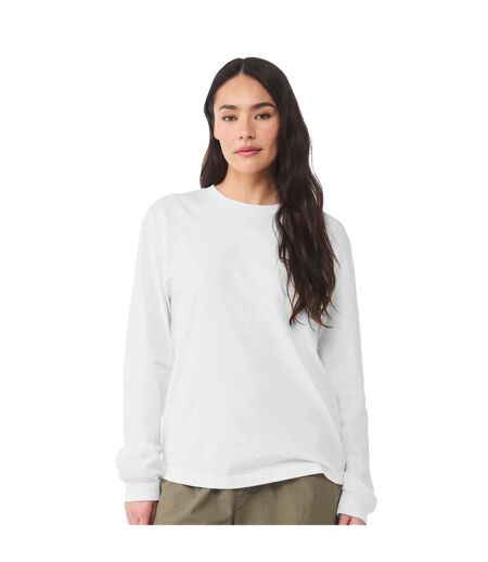 Unisex Adult Heavyweight Boxy Long-sleeved T-shirt White Bella + Canvas