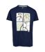 Mens Bicycle Crew Neck Regular Short-sleeved T-shirt Navy Trespass-1