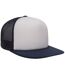 Casquette trucker blanc / bleu marine Yupoong-4