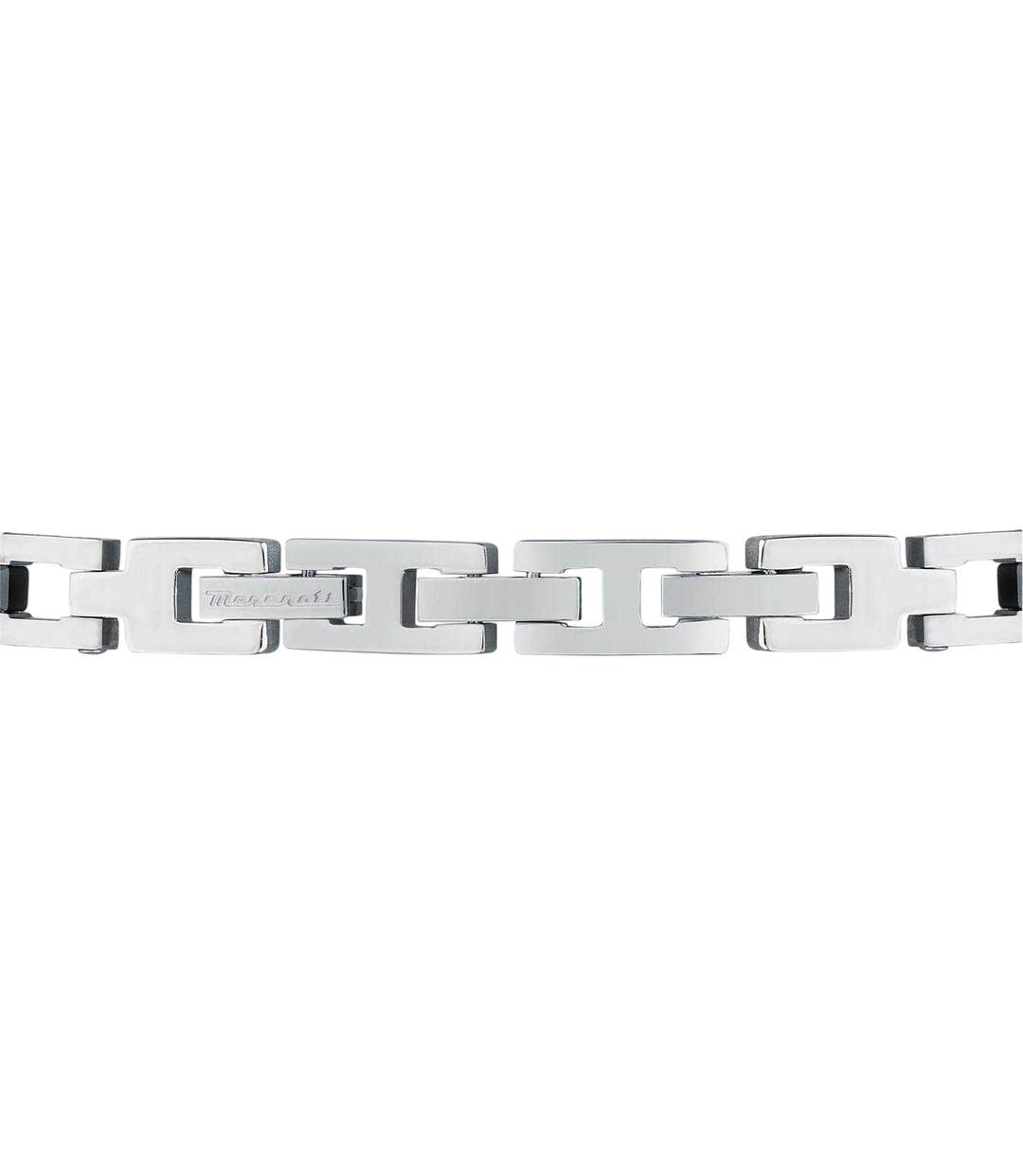 Mens Enamelled Link Bracelet One Size Silver Maserati-3
