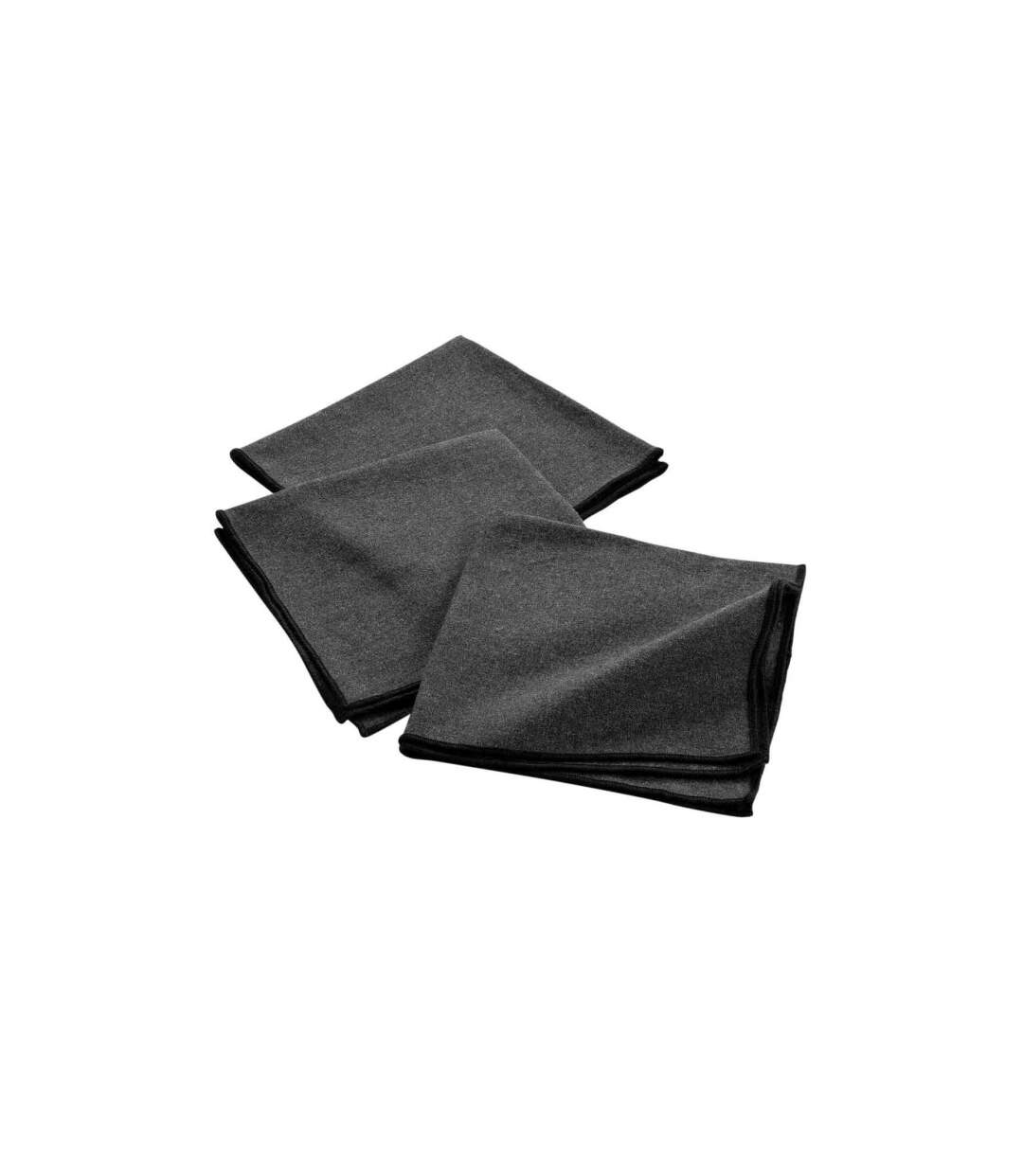 Lot de 3 Serviettes de Table Mistraline 40x40cm Anthracite