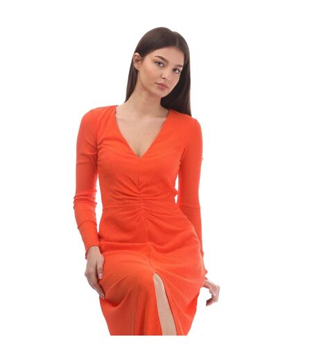Robe Mi-longue Keglissy Femme Orange Hugo