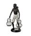 Statuette Déco Garçon Debout Panier 31cm Noir-1