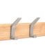 Patère 4 Tiges Effet Bois Ziny 45cm Naturel & Argent-2