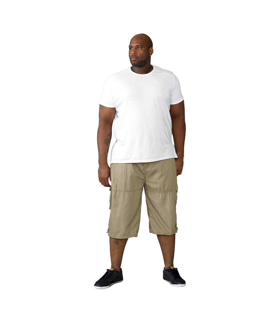 Mens D555 Mason Kingsize Cargo Shorts Sand Duke-1
