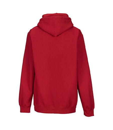 Russell Colour Mens Hooded Sweatshirt / Hoodie (Classic Red)