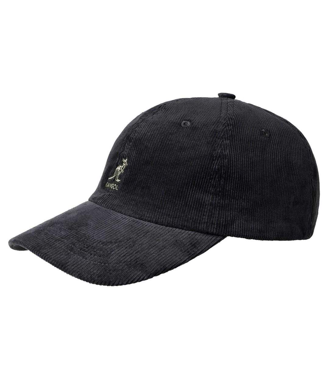 Embroidered Logo Corduroy Baseball Cap Black Kangol-1
