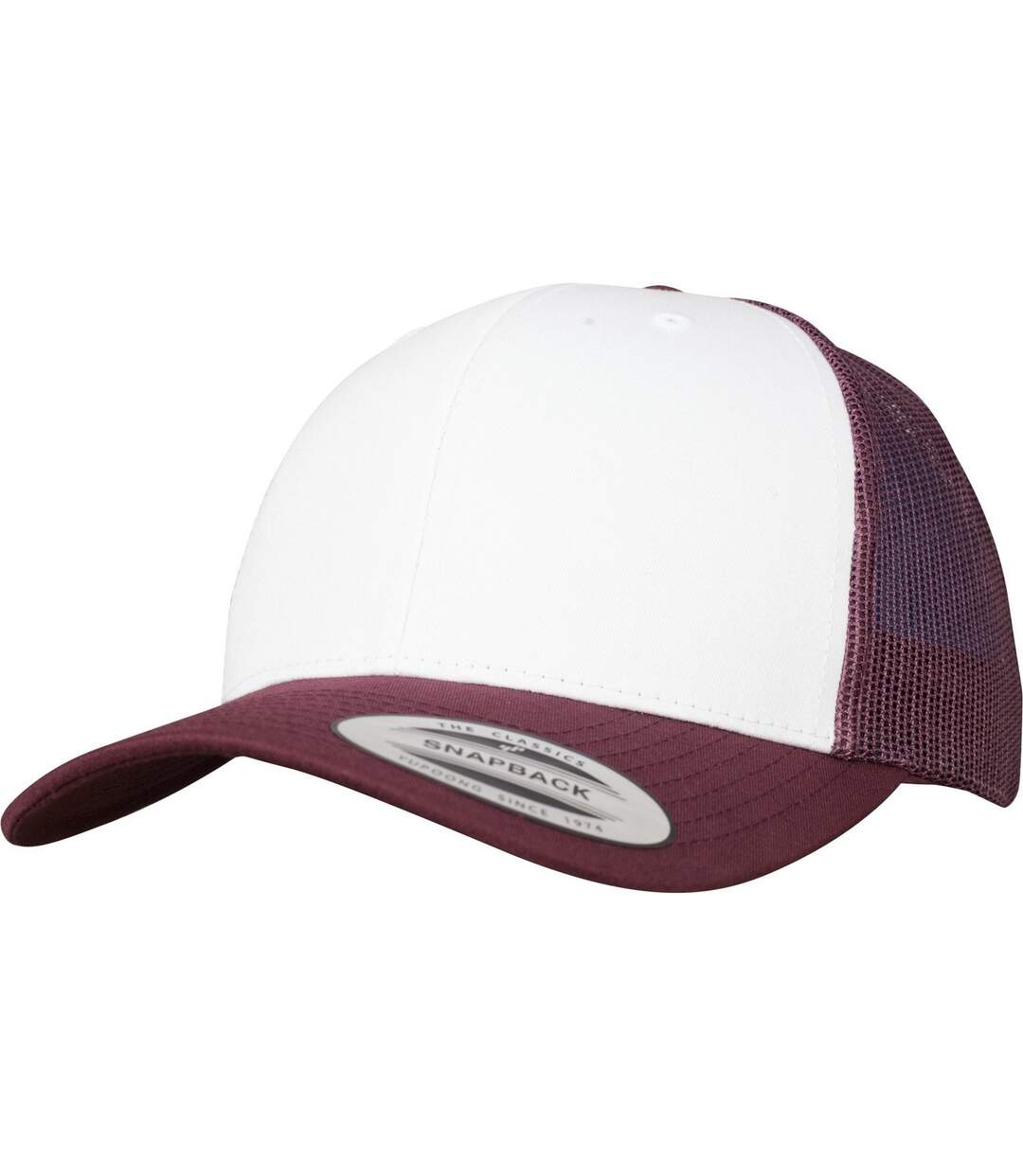 Casquette Trucker The Classic Retro Blanc Pourpre Yupoong-1