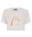 Womens/ladies Club Lara Graphic Print T-shirt White Head-3