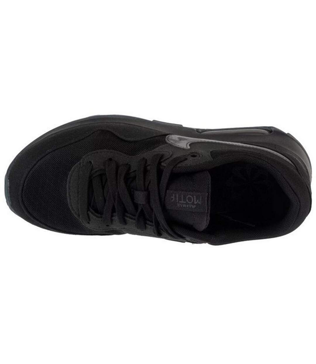 Childrens/kids Air Max Motif Suede Trainers Black Nike-3