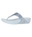 Womens/ladies Glitter Toe Post Sandals Quiet Blue FitFlop-4