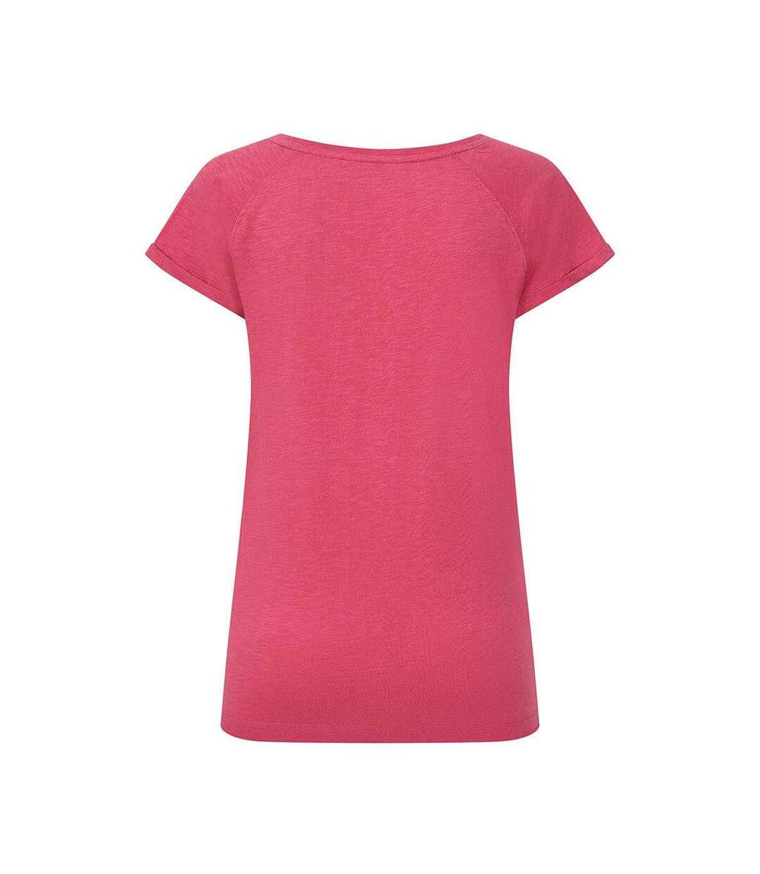 T-shirt Manches Roulées Motif/style Uni Femme Cerise Lazy Jacks-2