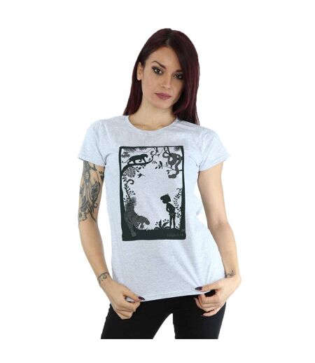 Disney - T-shirt THE JUNGLE BOOK SILHOUETTE POSTER - Femme (Gris chiné) - UTBI24386