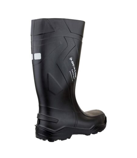 C762041 / Dunlop Purofort+ Full Safety Wellington / Mens Safety Boots (Black) - UTFS2386
