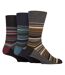 12 Pairs Mens Cotton Socks | Patterned Soft Non-Binding Everyday Socks-3