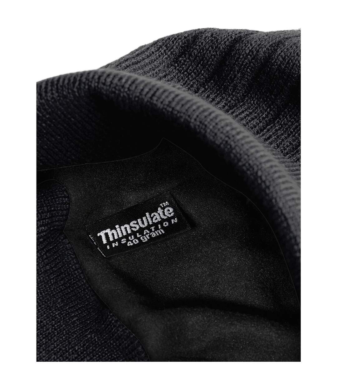 Bonnet Unisexe En Thinsulate Pour Adultes Noir Beechfield-2