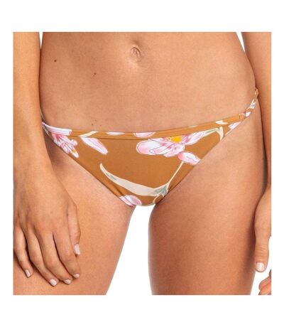 Bas de Bikini Marron à fleurs Femme Roxy Printed Beach Classics - M