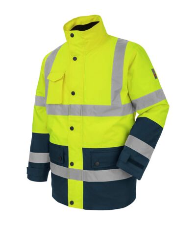 Parka de travail Würth MODYF haute-visibilité 4 en 1 jaune/marine