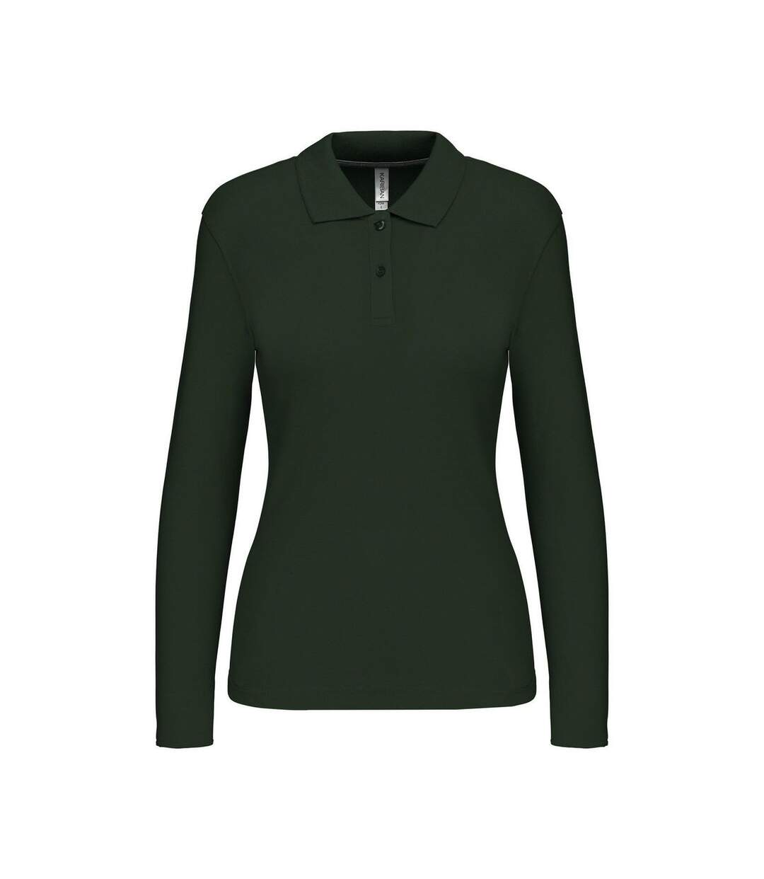 Polo manches longues - Femme - K244 - vert forêt