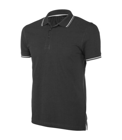 Kariban Mens Contrast Short Sleeve Polo Shirt (Black) - UTRW4217