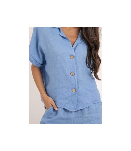 Chemise manches courtes lin OTTILIA - Dona X Lisa