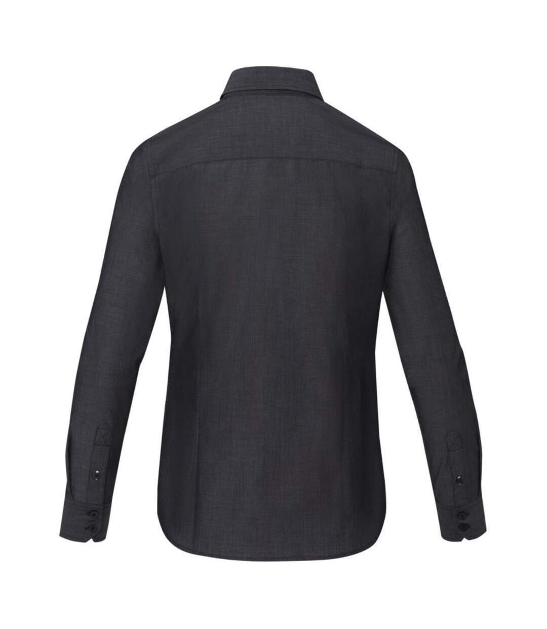 Womens/ladies cuprite organic long-sleeved shirt solid black Elevate NXT-2
