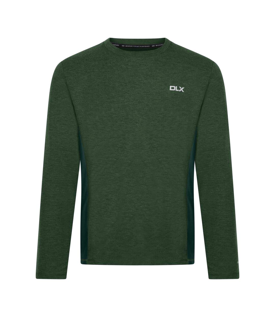 T-shirt Uni Manches Longues Charlie Homme Vert Chiné Trespass-1