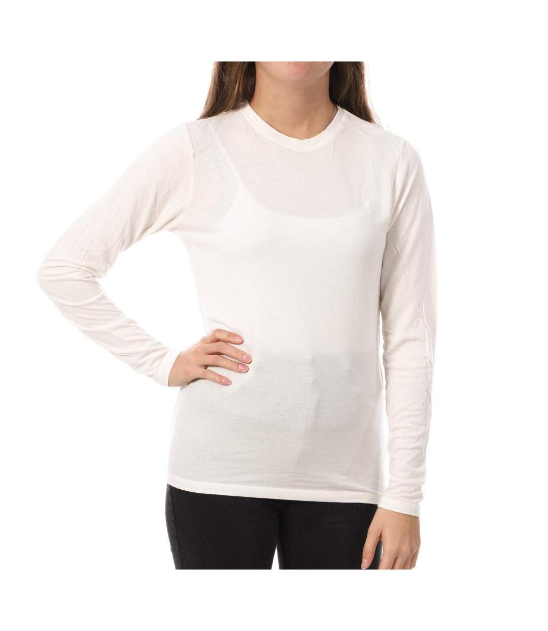 T-Shirt Manches Longues Blanc Femme JDY Suma - S