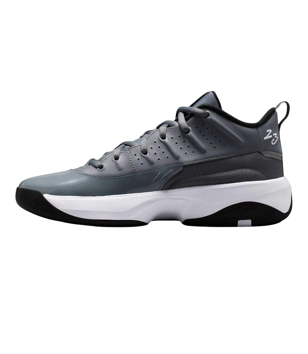 Mens Air Jordan Max Aura 7 Leather Basketball Shoes Grey Black Nike-3