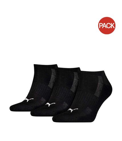 Pack of 3  Unisex adult cushioned trainer socks  black/white Puma