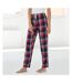 Femme Rouge Bleu Marine Skinnifit Pantalon De Pyjama Tartan-1