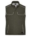 Gilet de travail rembourré softshell - JN885 - vert olive